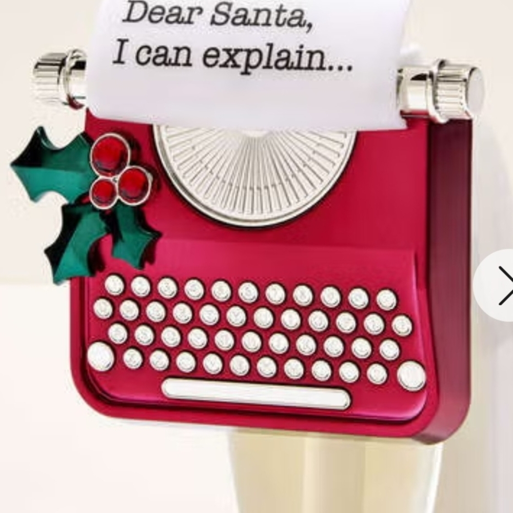 Bath & Body Works Festive Red Typewriter Ornament